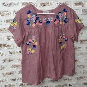 Women’s Floral Babydoll Short Sleeve Top